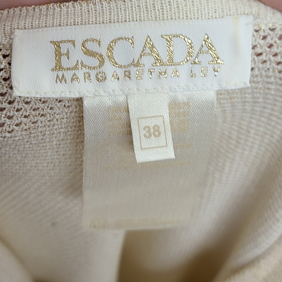 Escada Gold Mesh Logo Top size Large - Picture 6 of 10